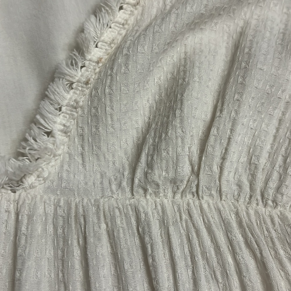 Shein ivory three tiered dress Size M /6 - Picture 9 of 17